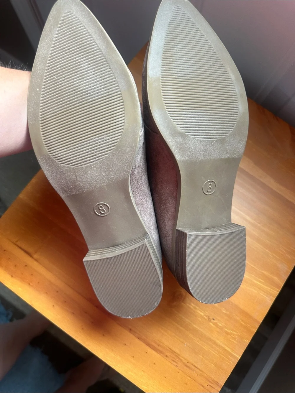 Universal Thread Taupe Pointed D'Orsay Flats